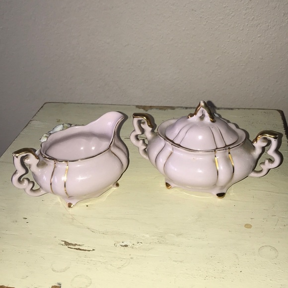 Marco Lavender W/Flowers Porcelain Sugar/Creamer - Picture 6 of 8